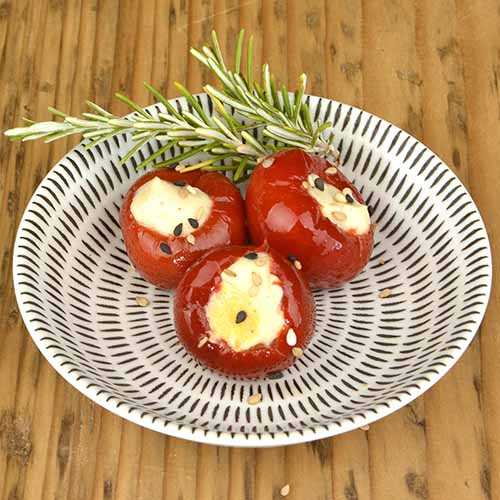 pimiento y calabaza con queso